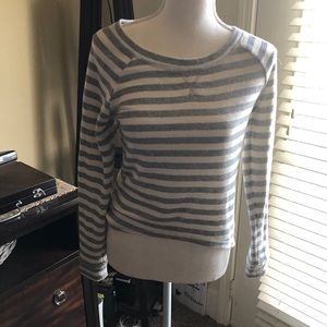 Gray and White Stripped Sweater